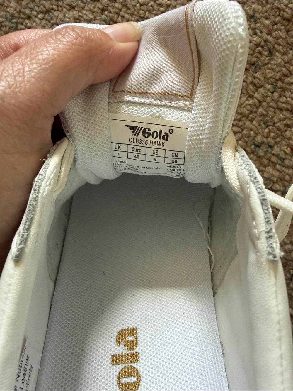 Gola Women's White and Tan Retro Low-Top Sneakers - Picture 6 of 7